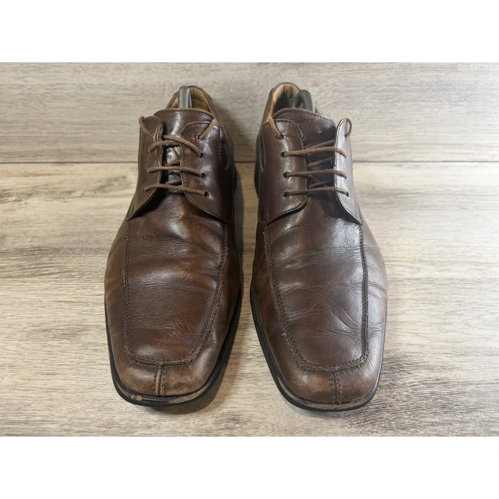 Belvedere Shoes Treviso Men's Size 10 M Brown‎ Leather Oxford Square Toe